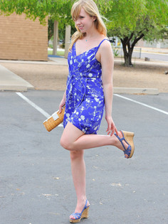 Emilee In A Blue Dress From First Time Videos