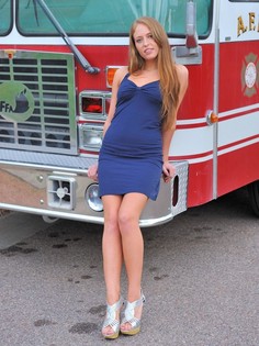 Kiera Gets Naked On A Fire Truck From First Time Videos