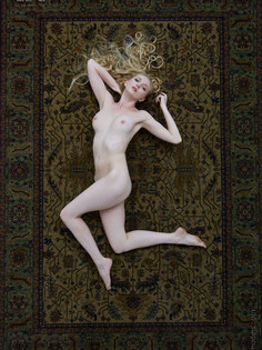 Tiana Poses Nude On Persian Rug From LSG Models